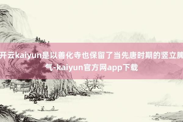 开云kaiyun是以善化寺也保留了当先唐时期的竖立脾气-kaiyun官方网app下载