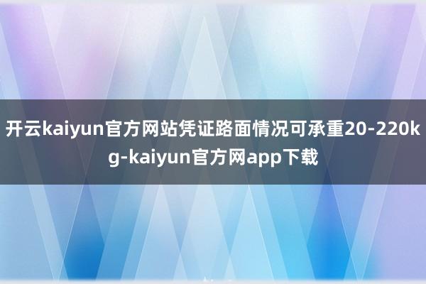 开云kaiyun官方网站凭证路面情况可承重20-220kg-kaiyun官方网app下载